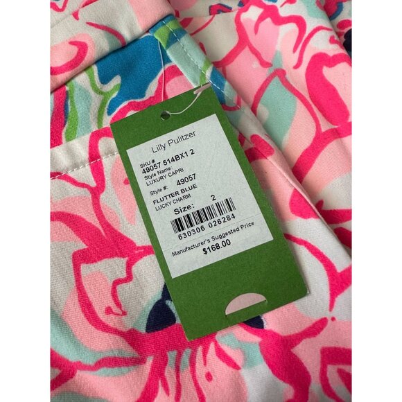 LILLY PULITZER Lucky Charms Luxury Capri Size 2 New - Picture 3 of 3